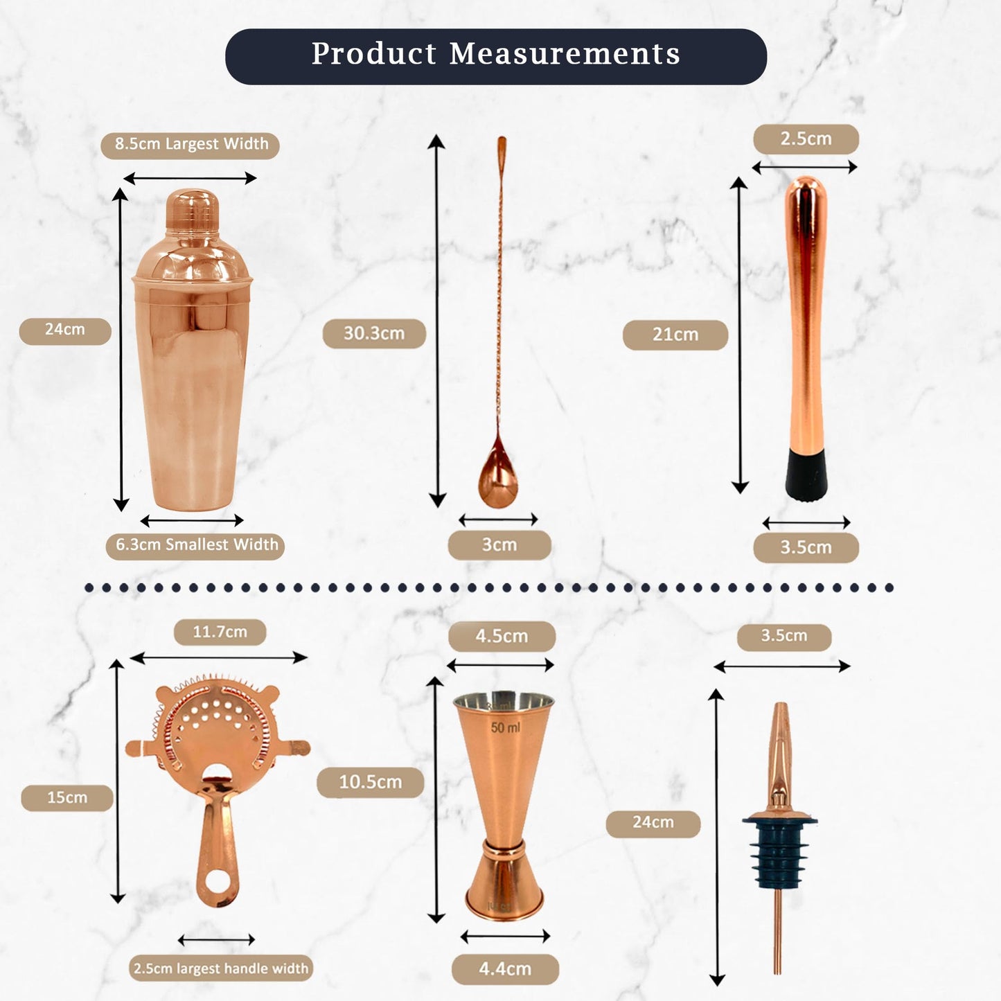 Premium Stainless Steel Cocktail Shakers Set,Cocktail Making Kit, Cocktail Set, Shaker, Jigger, Muddler, Strainer, Pourers, Mixing Spoon, Bar Blade & More - Premium Home from Chabrias Ltd - Just £9.99! Shop now at Chabrias Ltd