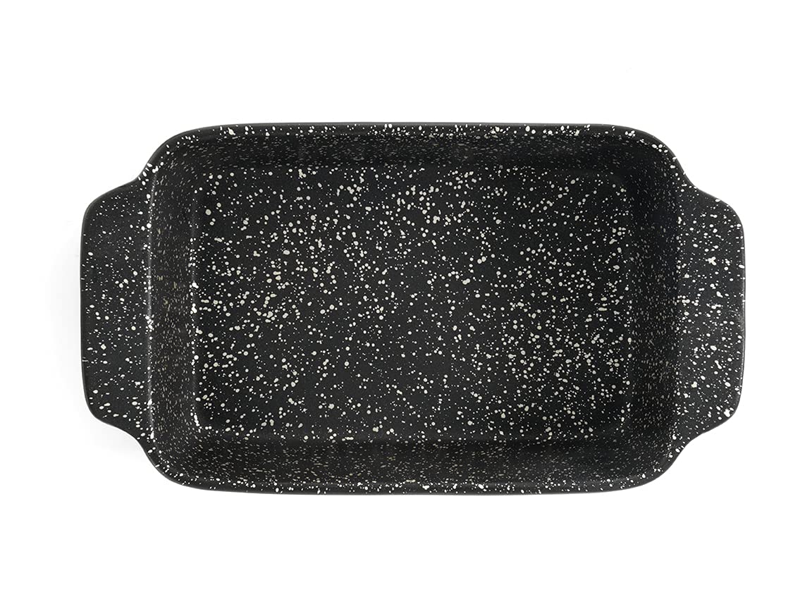 Non Stick ILAG Coating Black Silver Speckle Ceramic Roaster Casserole Dishes - Premium Kitchen from Chabrias Ltd - Just £9.45! Shop now at Chabrias Ltd
