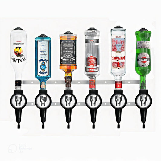 6 Bottle Wall Bar, Professional Optic, 70ml - Premium Home from Chabrias Ltd - Just £66.49! Shop now at Chabrias Ltd