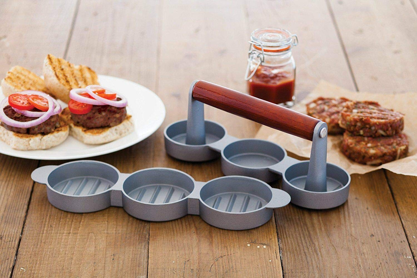 Chabrias Ltd Triple Mini Hamburger Burger Press Non Stick - Premium Lawn & Patio from Chabrias Ltd - Just £9.49! Shop now at Chabrias Ltd