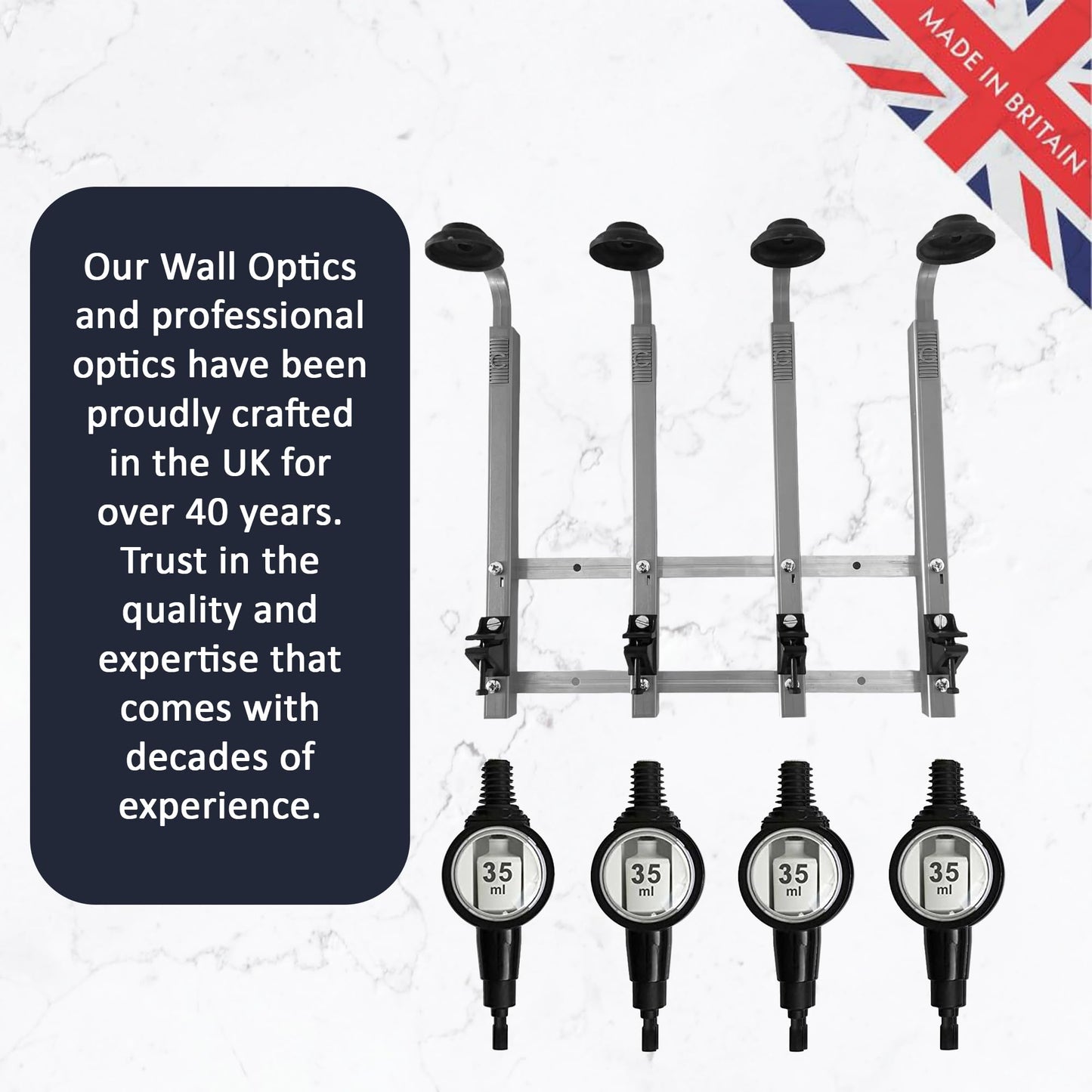 4 Bottle Wall Bar, Professional Optic, 35ml - Premium Home from Chabrias Ltd - Just £44.99! Shop now at Chabrias Ltd