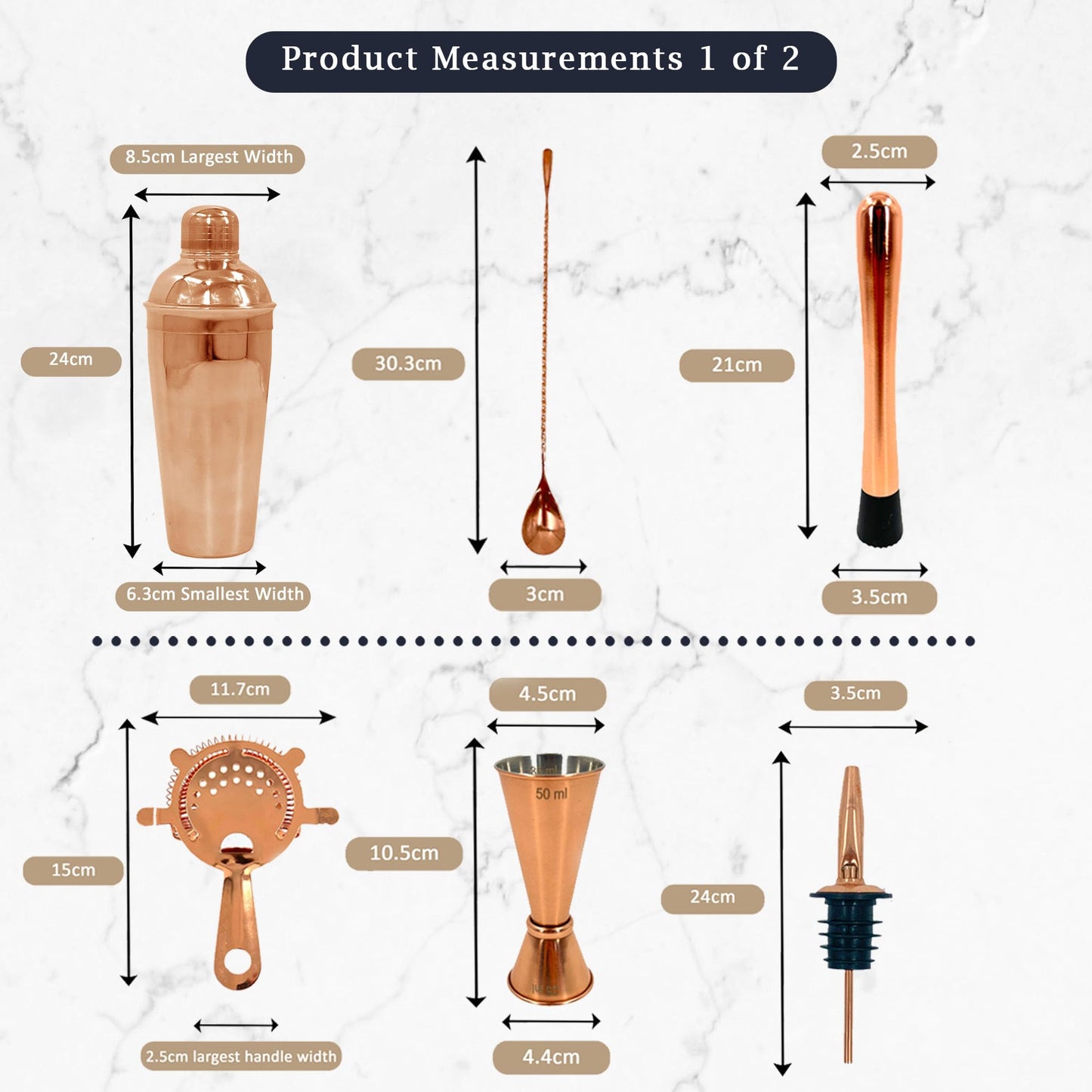 Premium Stainless Steel Cocktail Shakers Set,Cocktail Making Kit, Cocktail Set, Shaker, Jigger, Muddler, Strainer, Pourers, Mixing Spoon, Bar Blade & More - Premium Home from Chabrias Ltd - Just £9.99! Shop now at Chabrias Ltd