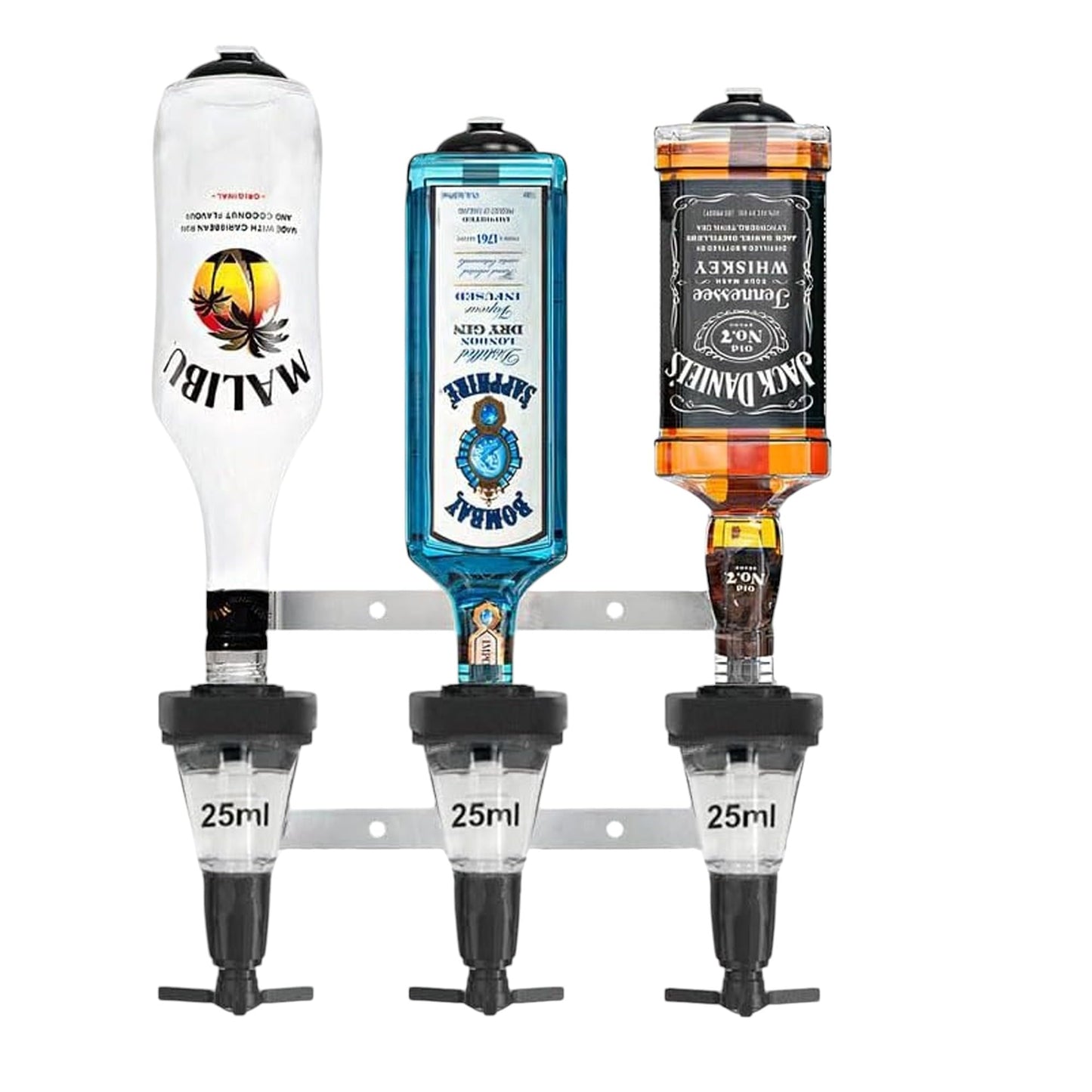 3 Bottle Wall Bar, Traditional Optic, 25ml - Premium Home from Chabrias Ltd - Just £26.99! Shop now at Chabrias Ltd