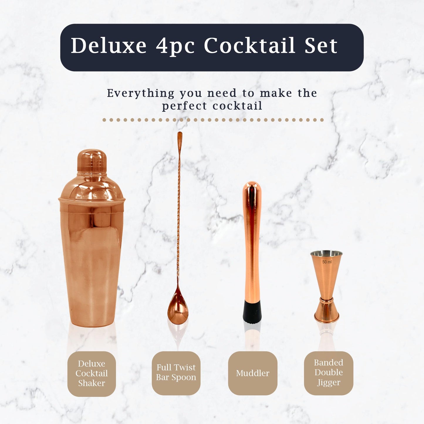 Premium Stainless Steel Cocktail Shakers Set,Cocktail Making Kit, Cocktail Set, Shaker, Jigger, Muddler, Strainer, Pourers, Mixing Spoon, Bar Blade & More - Premium Home from Chabrias Ltd - Just £9.99! Shop now at Chabrias Ltd