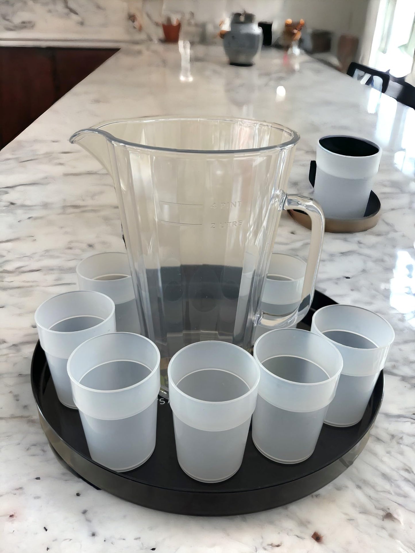 Chabrias Ltd. 4 Pint Polycarbonate Pitcher Jug - Unbreakable, BPA-Free & Versatile UK Made - Premium Kitchen from Chabrias Ltd - Just £14.24! Shop now at Chabrias Ltd