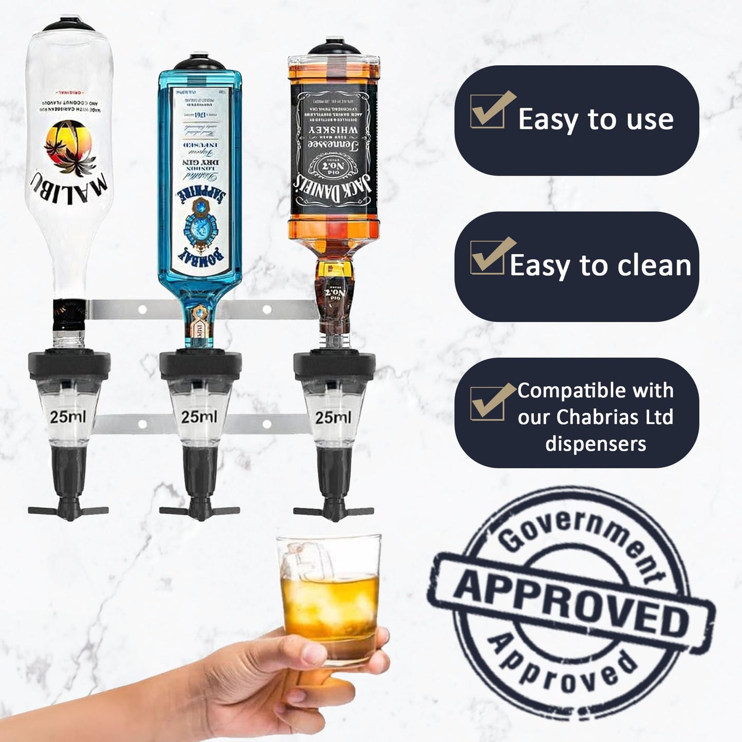 Bar Optic Measure, Traditional, 50ml - Premium Home from Chabrias Ltd - Just £7.99! Shop now at Chabrias Ltd