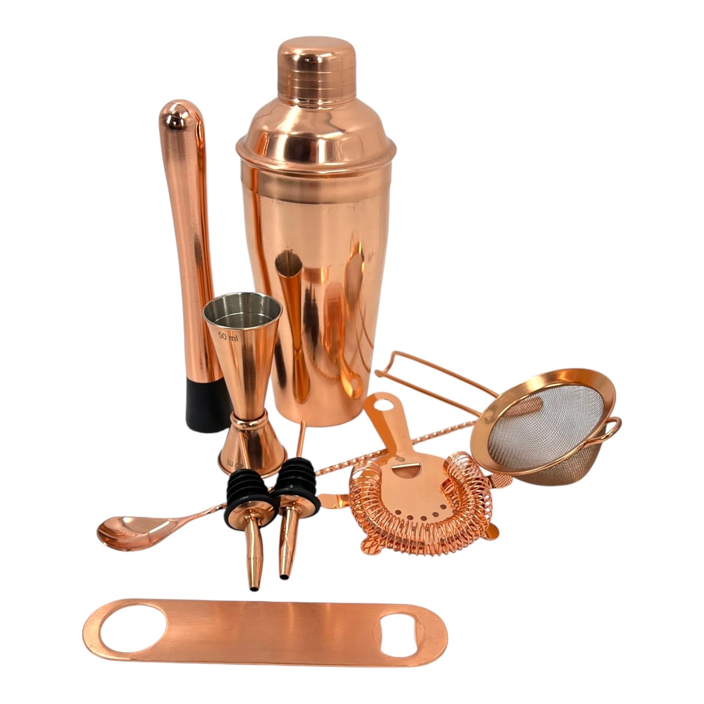 Premium Stainless Steel Cocktail Shakers Set,Cocktail Making Kit, Cocktail Set, Shaker, Jigger, Muddler, Strainer, Pourers, Mixing Spoon, Bar Blade & More - Premium Home from Chabrias Ltd - Just £9.99! Shop now at Chabrias Ltd
