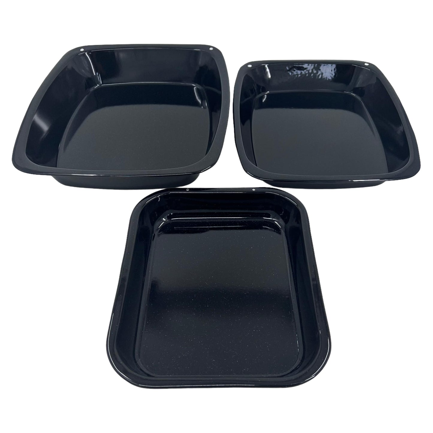 Vitreous Enamel Roasting Tray Set – Small, Medium & Large – 3-Piece – Great British Bakeware - Premium Kitchen from Chabrias Ltd - Just £23.99! Shop now at Chabrias Ltd