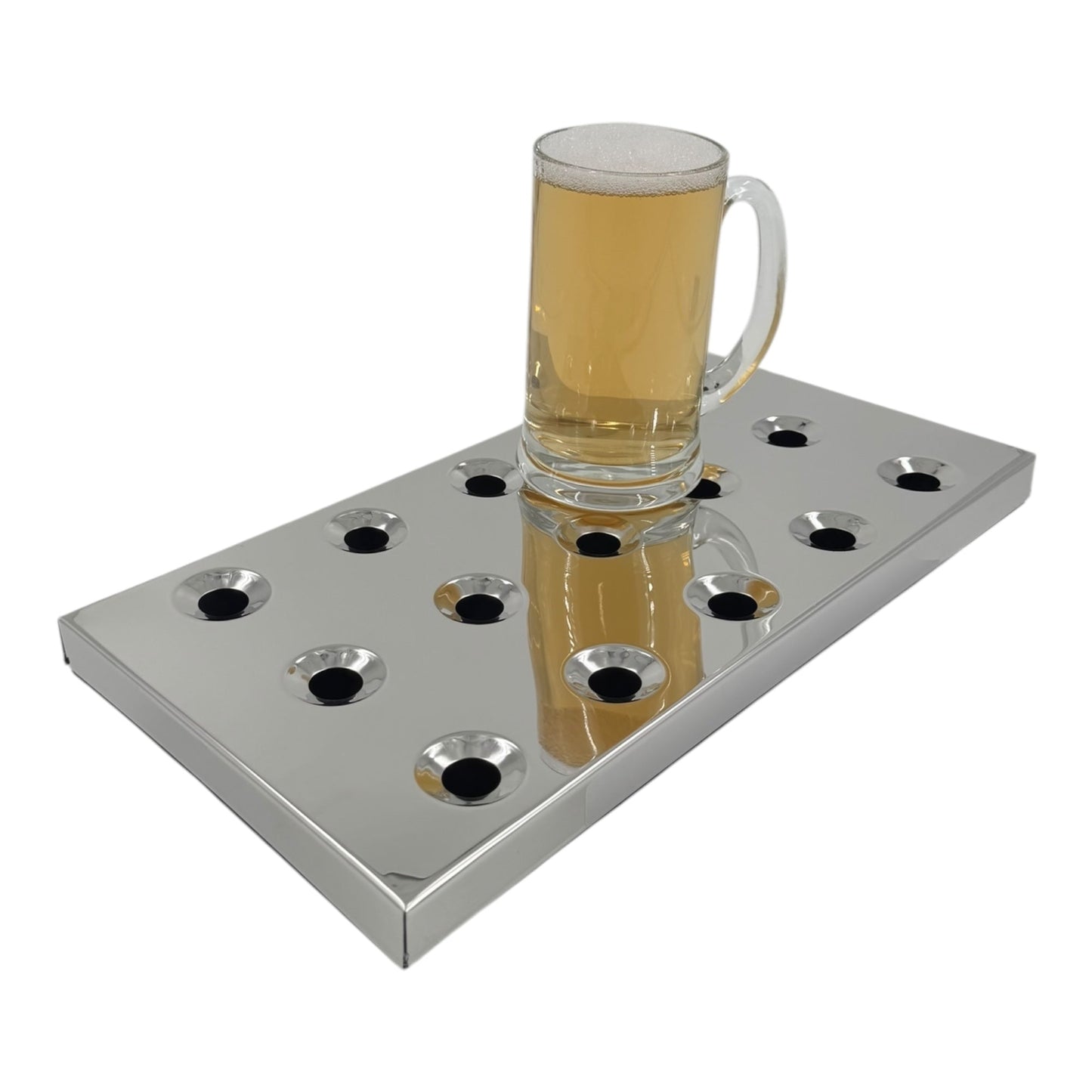 Bar Drip Tray, Rectangle, Polished Aluminium - Premium Home from Chabrias Ltd - Just £29.99! Shop now at Chabrias Ltd