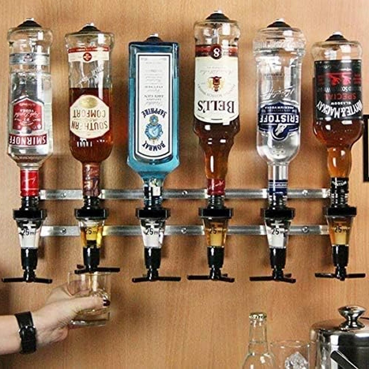 2 Bottle Wall Bar, Traditional Optic, 25ml - Premium Home from Chabrias Ltd - Just £18.99! Shop now at Chabrias Ltd