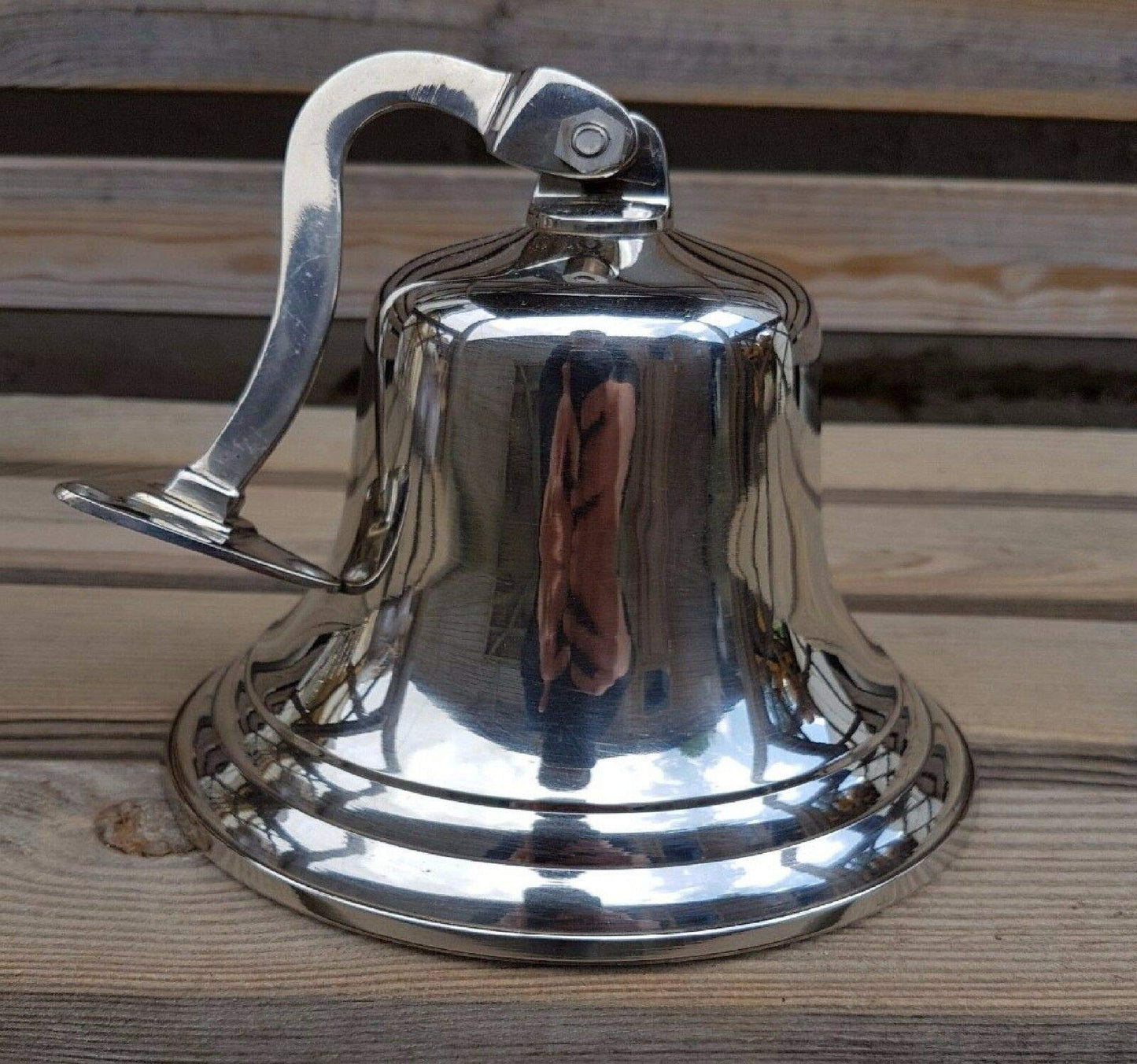 Ships Pub Wall Bell, 7” (178mm) Diameter Chrome - Premium Kitchen from Fusionsev - Just £18.99! Shop now at Chabrias Ltd
