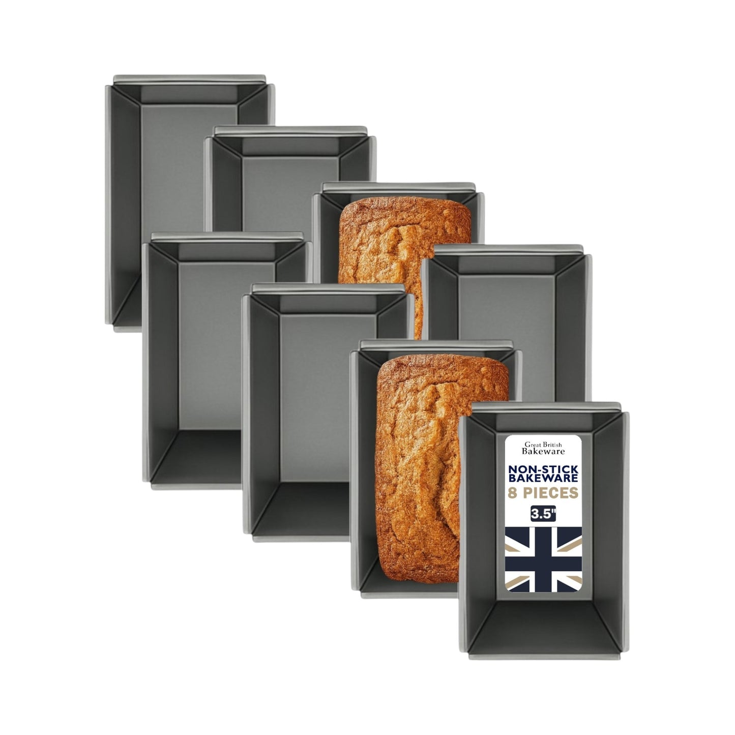 Non-Stick Mini Loaf Tin (8 piece) - Premium Kitchen from Chabrias Ltd - Just £18.99! Shop now at Chabrias Ltd