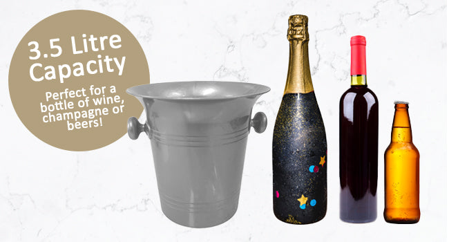 Stylish Matte Black Plastic Wine & Champagne Cooler, 3.5L - Premium Home from Chabrias Ltd - Just £9.99! Shop now at Chabrias Ltd