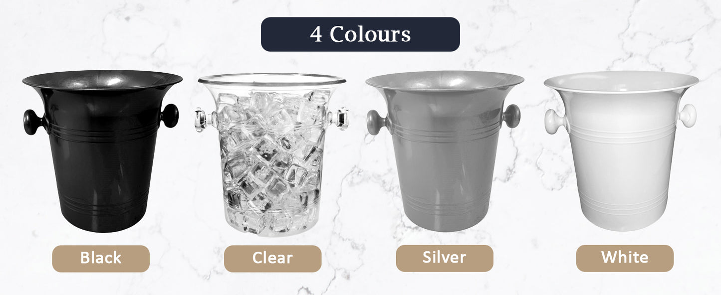 Stylish White Plastic Wine & Champagne Cooler, 3.5L - Premium Home from Chabrias Ltd - Just £9.99! Shop now at Chabrias Ltd