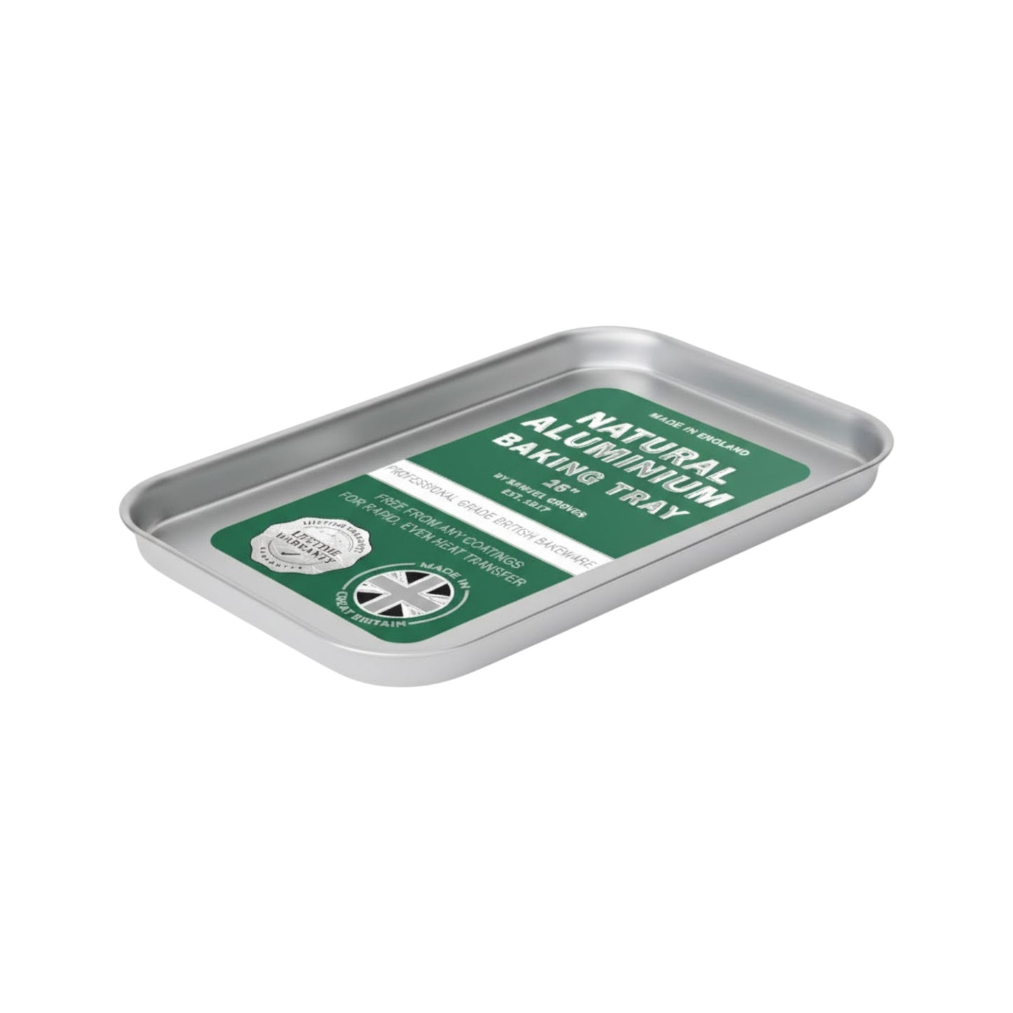 Samuel Groves Professional Aluminium Baking Tray - 16" - Made in England - Premium Kitchen from Chabrias Ltd - Just £15.99! Shop now at Chabrias Ltd