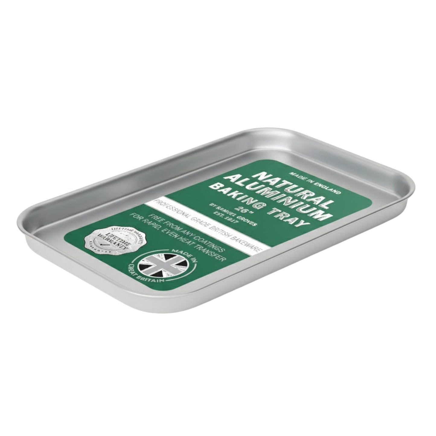 Samuel Groves Professional Aluminium Baking Tray - 26" - Made in England - Premium Kitchen from Chabrias Ltd - Just £31.99! Shop now at Chabrias Ltd