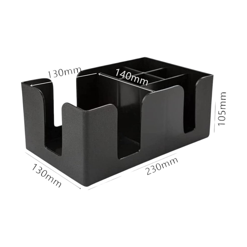 Classic Black Bar Caddy Organiser – Bar Tidy for Home & Pubs - Premium Kitchen from Chabrias Ltd - Just £6.99! Shop now at Chabrias Ltd