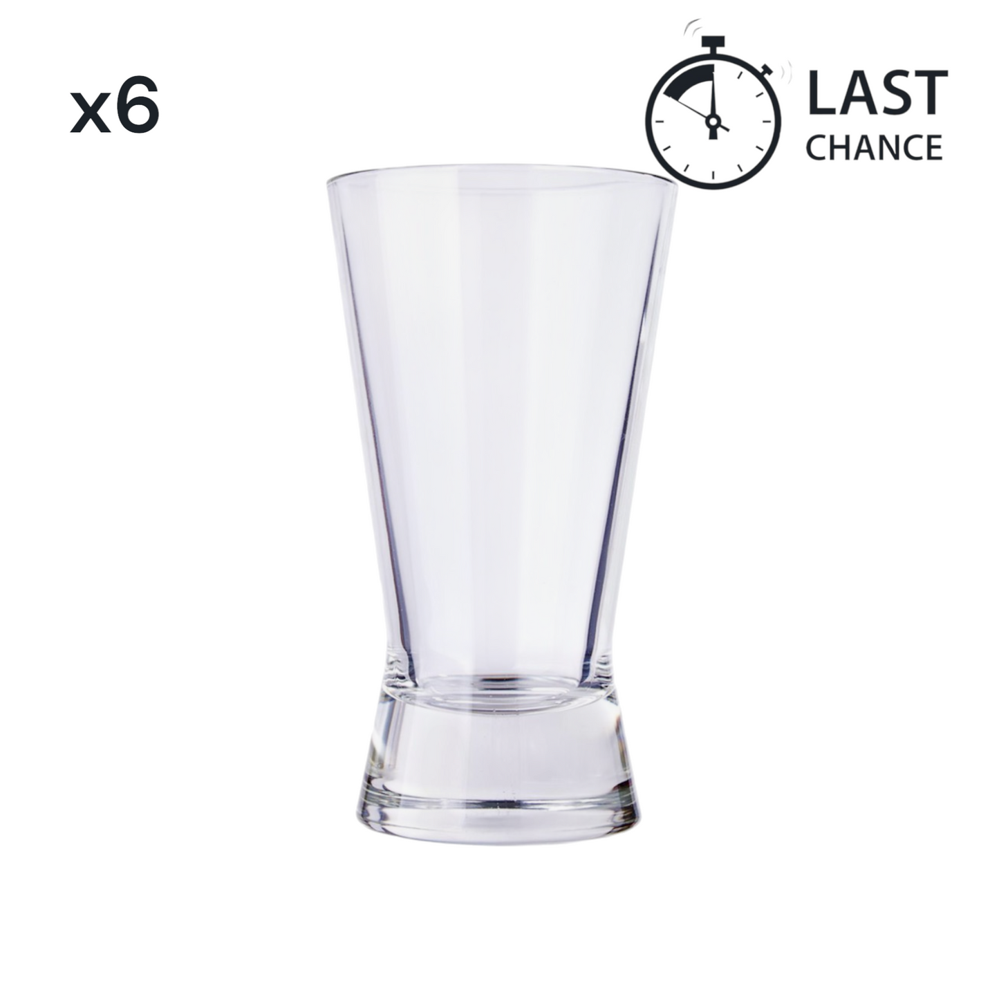 Biconic High Ball Glass, 410ml (6 pack) - Premium Lawn & Patio from Chabrias Ltd - Just £14.49! Shop now at Chabrias Ltd