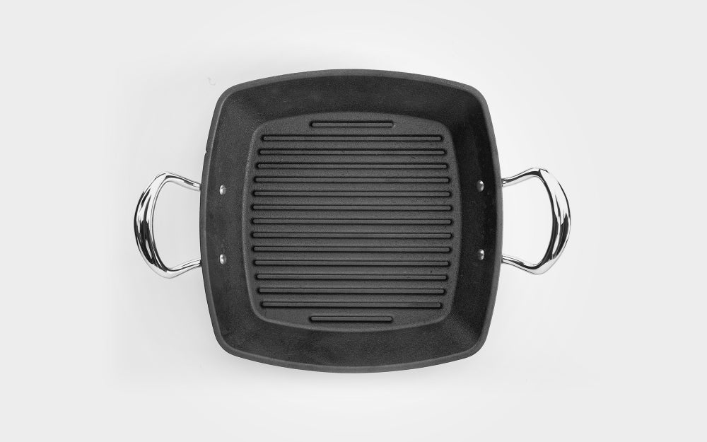Britannia Cast Iron Square Griddle, With Side Handles (26cm) - Premium Kitchen from Samuel Groves - Just £129.99! Shop now at Chabrias Ltd