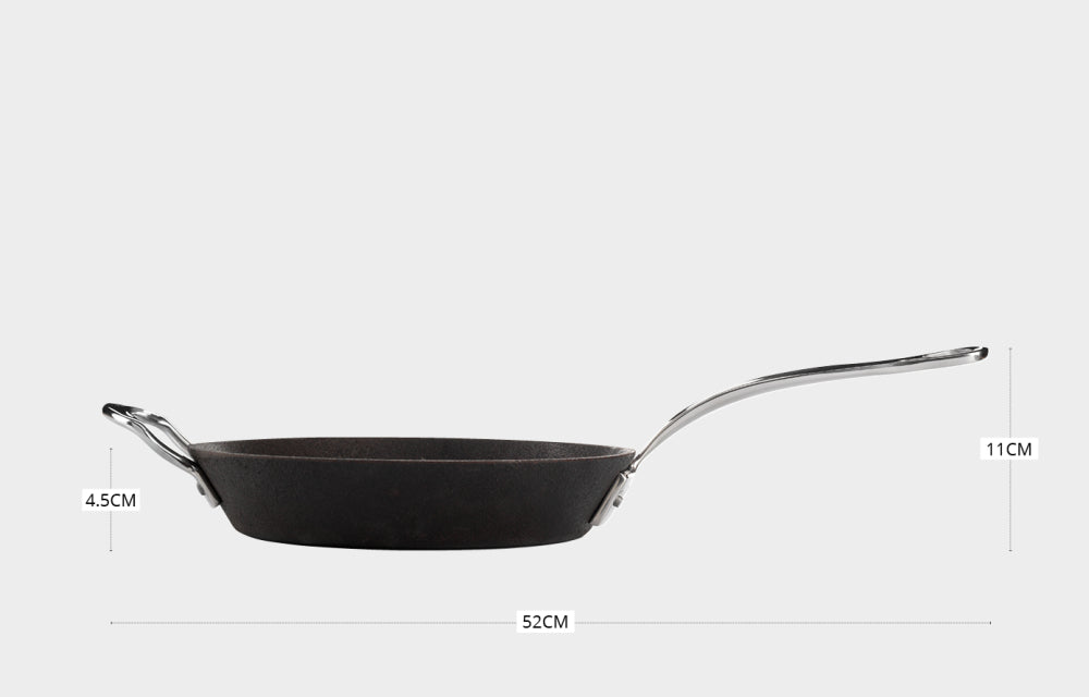 Britannia Cast Iron Frying Pan, With Side Handles (28cm) - Premium Kitchen from Samuel Groves - Just £129.99! Shop now at Chabrias Ltd