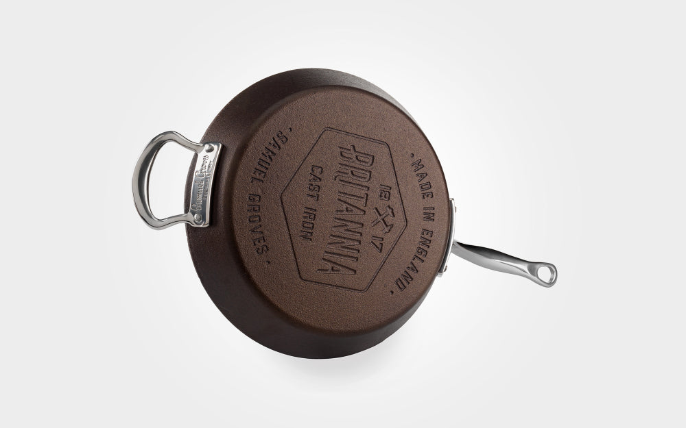 Britannia Cast Iron Frying Pan (28cm) - Premium Kitchen from Samuel Groves - Just £129.99! Shop now at Chabrias Ltd