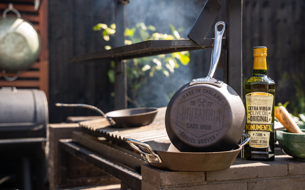 Britannia Cast Iron Frying Pan (28cm) - Premium Kitchen from Samuel Groves - Just £129.99! Shop now at Chabrias Ltd