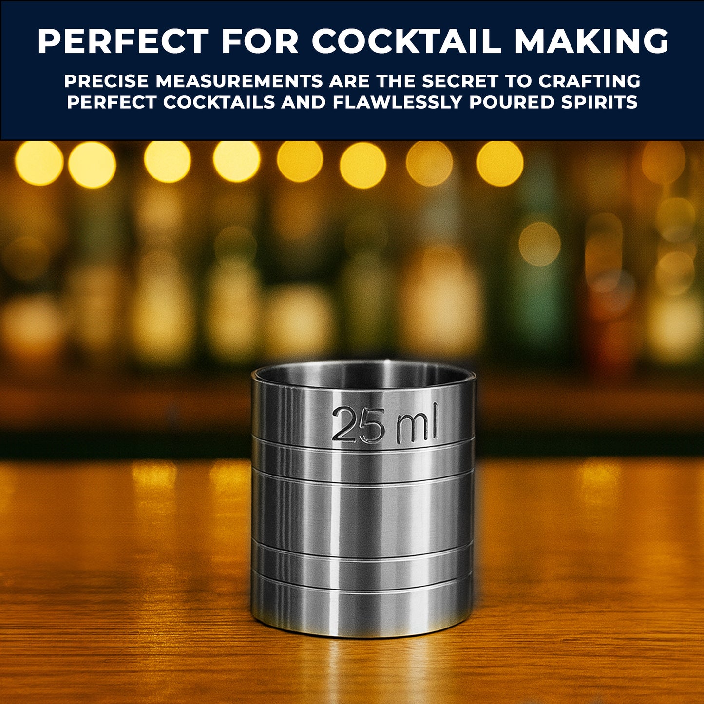 Stainless Steel 25ml Thimble Measure Government Stamped - Premium Kitchen from Chabrias Ltd - Just £4.99! Shop now at Chabrias Ltd
