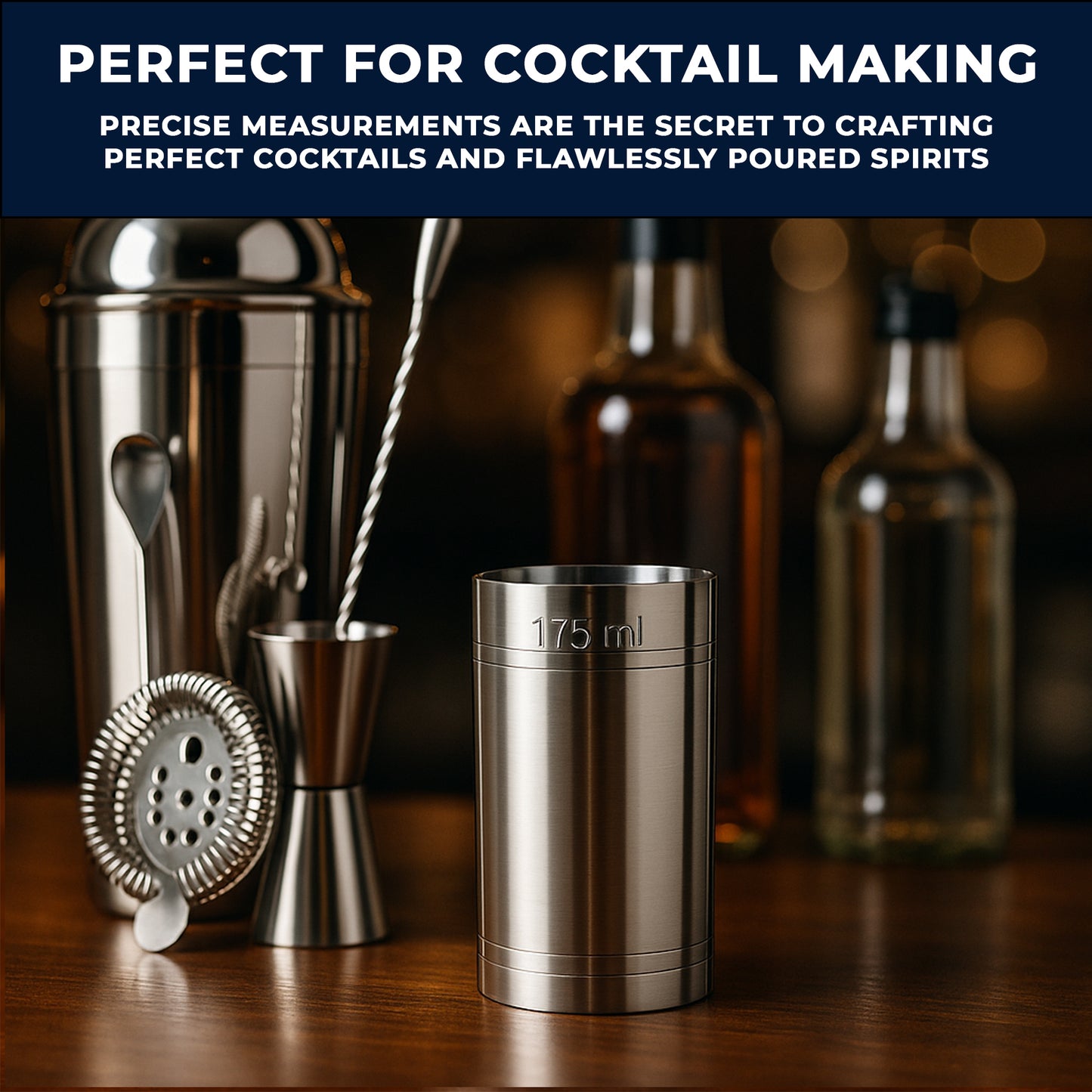 Stainless Steel 175ml Thimble Measure Government Stamped - Premium Kitchen from Chabrias Ltd - Just £6.49! Shop now at Chabrias Ltd