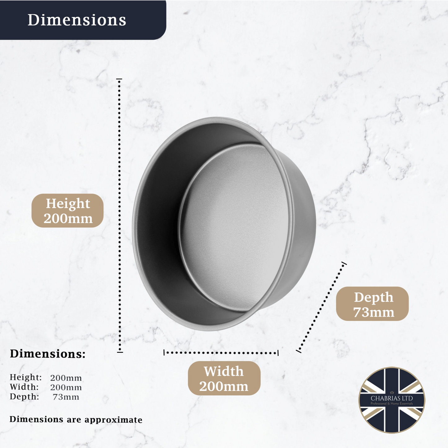 2 x Deep Round Cake Tin (8 Inch) - Premium Kitchen from Chabrias Ltd - Just £10.99! Shop now at Chabrias Ltd