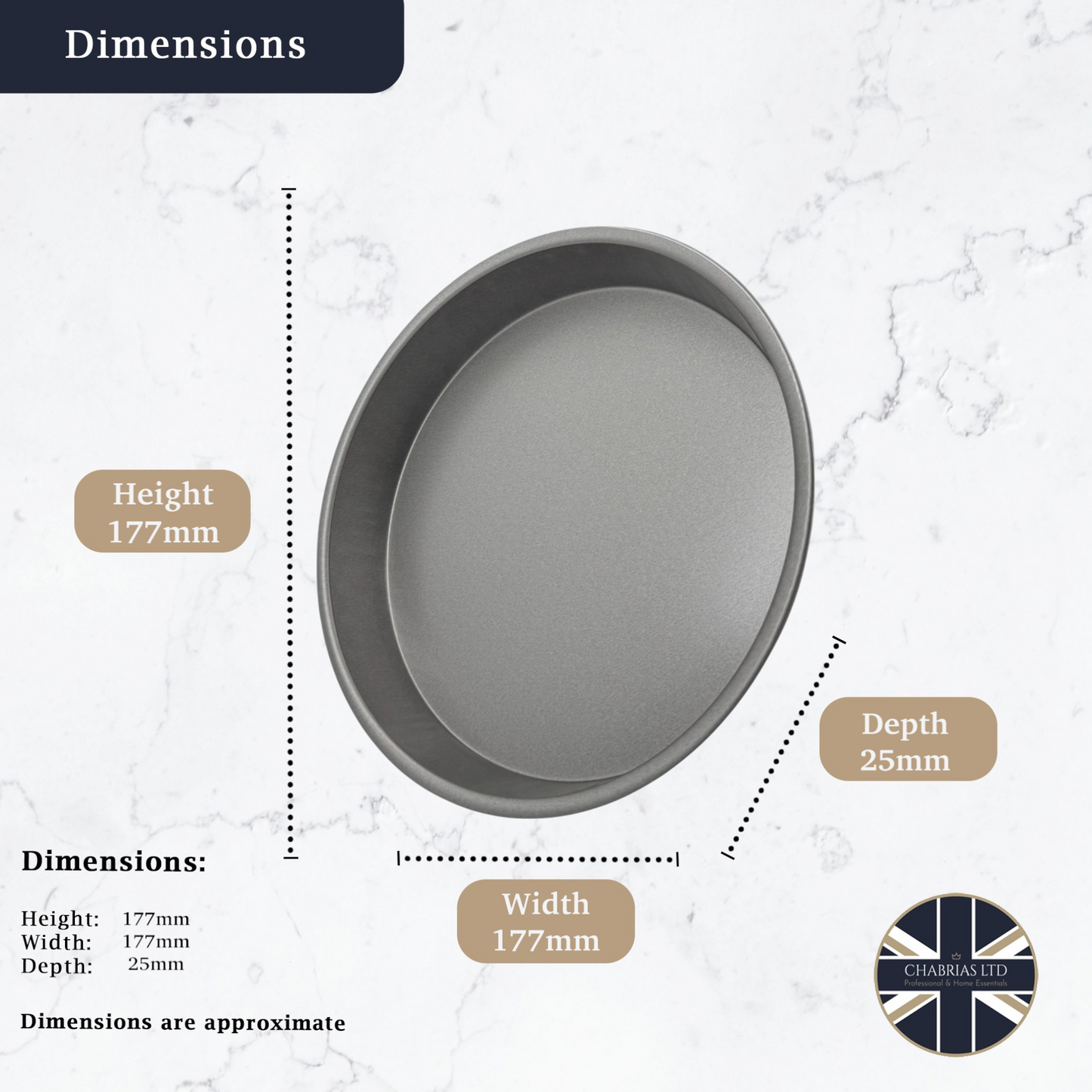 Non-Stick Sandwich Cake Tin, 7" (2 piece) - Premium Kitchen from Chabrias Ltd - Just £9.49! Shop now at Chabrias Ltd
