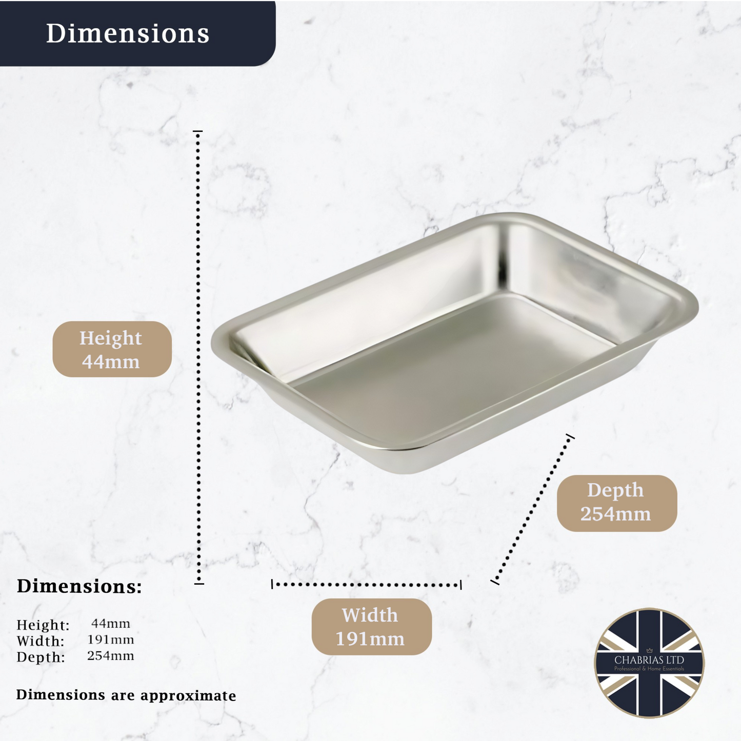 Aluminium Pie Dish – Heavy-Duty, Commercial Grade, 10" (254 x 191 x 44 mm) - Premium Home from Chabrias Ltd - Just £14.99! Shop now at Chabrias Ltd
