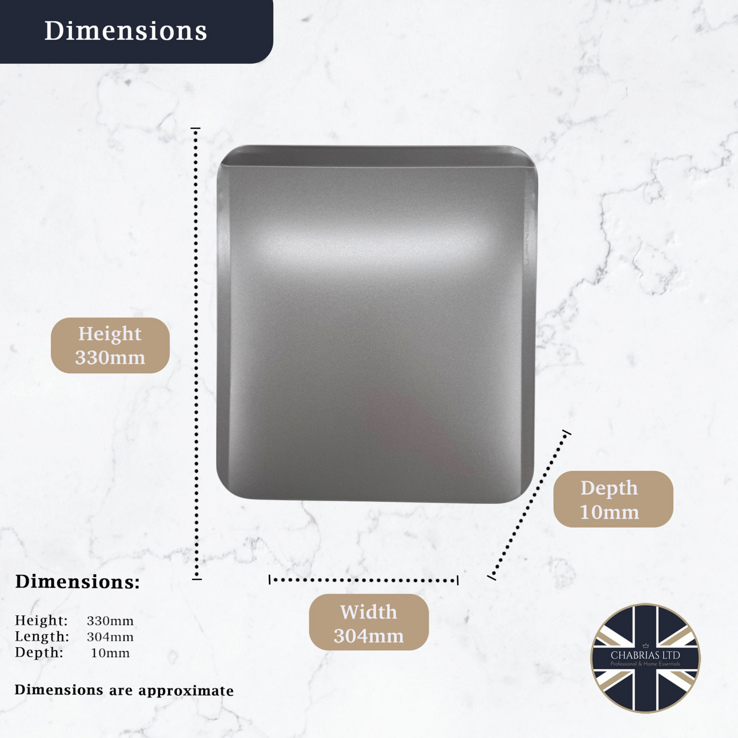 Non-Stick Slide Off Baking Sheet, 33cm (2 piece) - Premium Kitchen from Chabrias Ltd - Just £11.99! Shop now at Chabrias Ltd