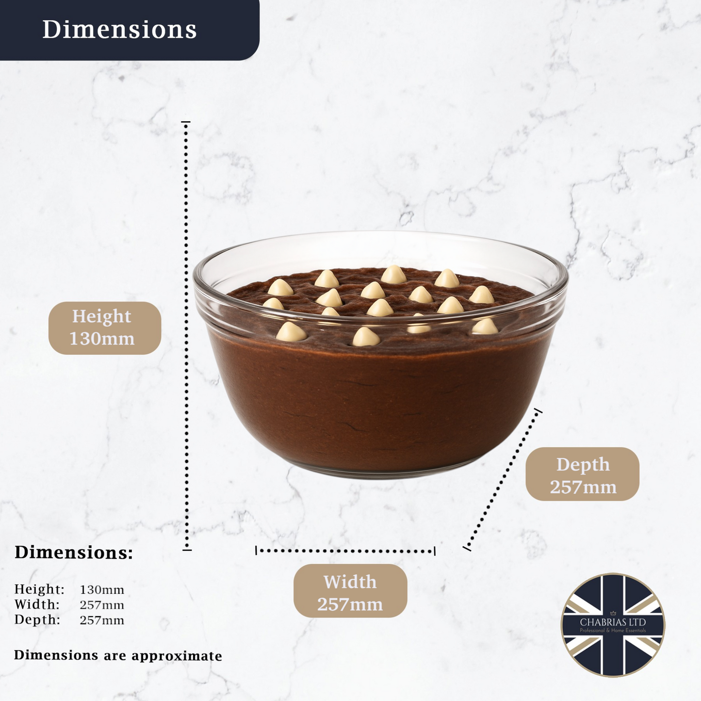 Mixing Bowl, 4L - Premium Glassware from Chabrias Ltd - Just £14.99! Shop now at Chabrias Ltd