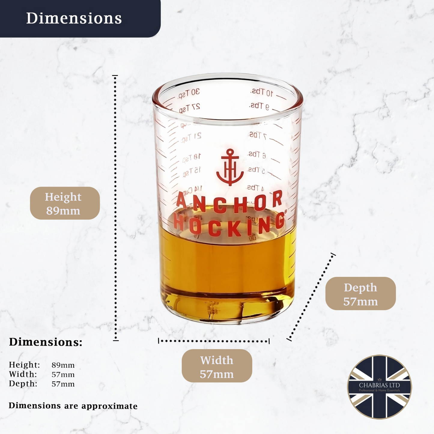 Measuring Glass Cup , 5oz - Premium Kitchen from Chabrias Ltd - Just £7.99! Shop now at Chabrias Ltd