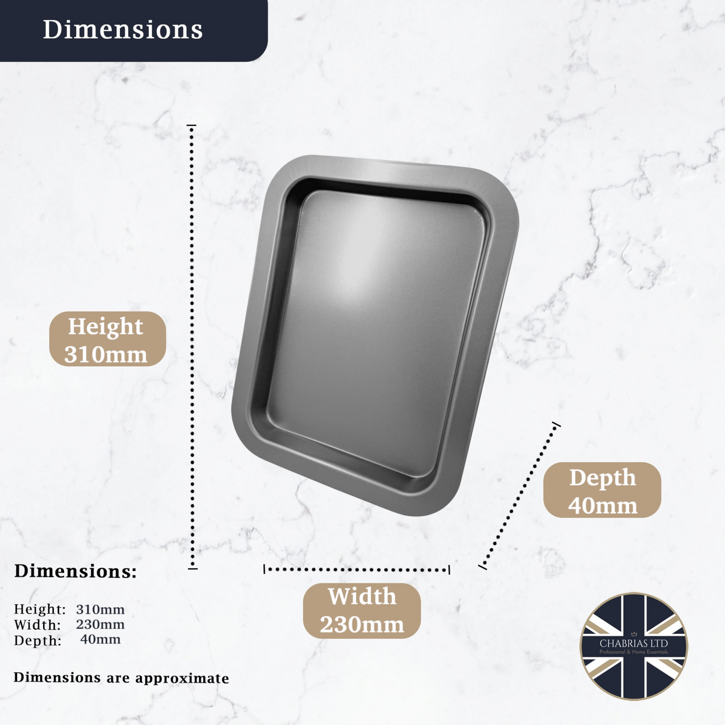 Non-Stick Roasting Tray, 31cm - Premium Kitchen from Chabrias Ltd - Just £11.99! Shop now at Chabrias Ltd
