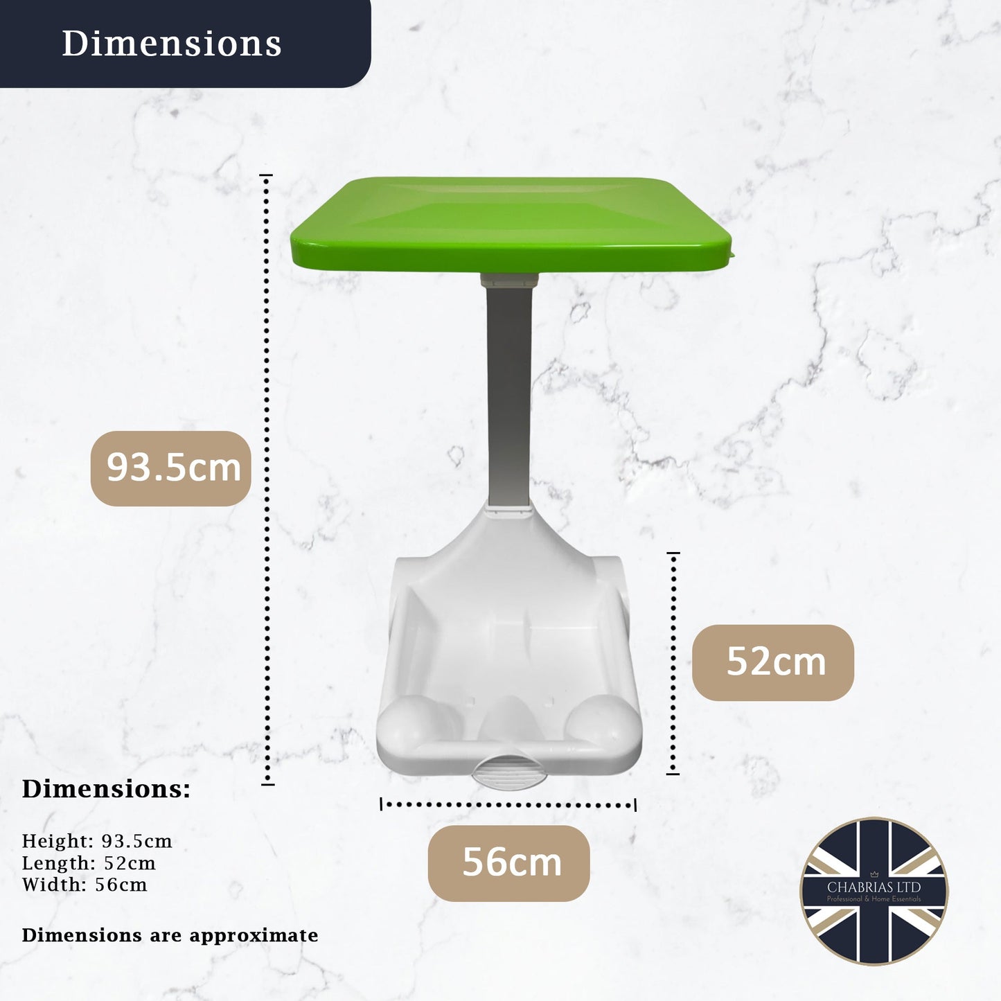 Hands-Free Sack Holder White Base & Green Lid, with Food Waste Sticker - Premium Bins from Chabrias Ltd - Just £89.99! Shop now at Chabrias Ltd