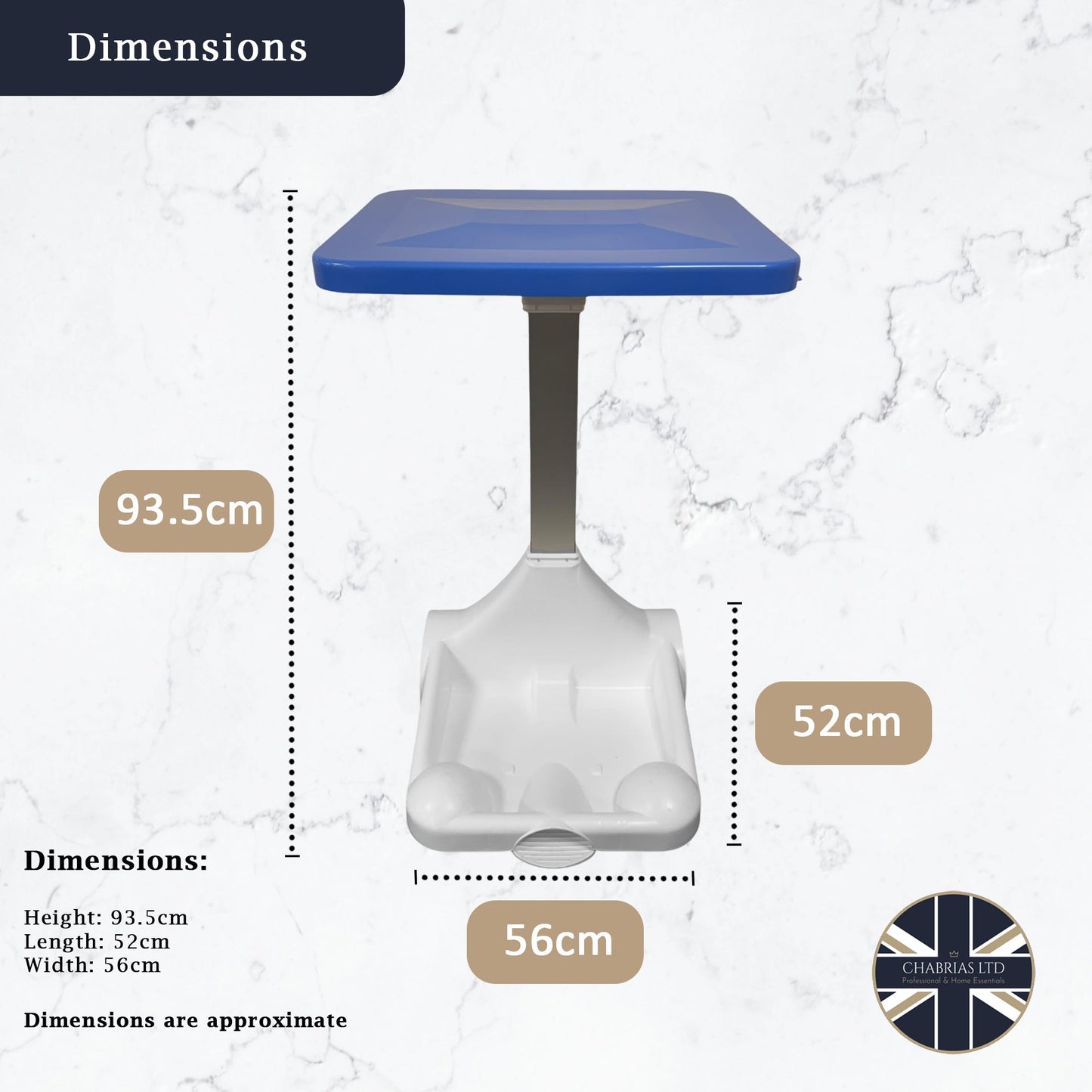 Hands-Free Sack Holder White Base & Blue Lid, with Paper & Card Sticker - Premium Bins from Chabrias Ltd - Just £89.99! Shop now at Chabrias Ltd