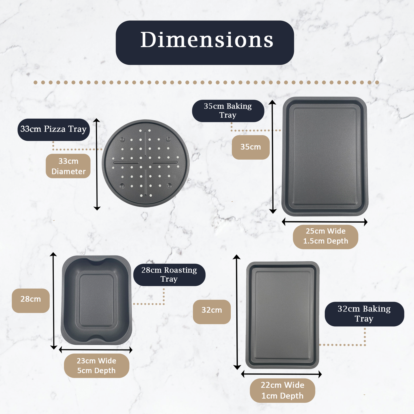 4 Piece Starter Bakeware Set – Made in England - Premium Kitchen from Chabrias Ltd - Just £14.99! Shop now at Chabrias Ltd