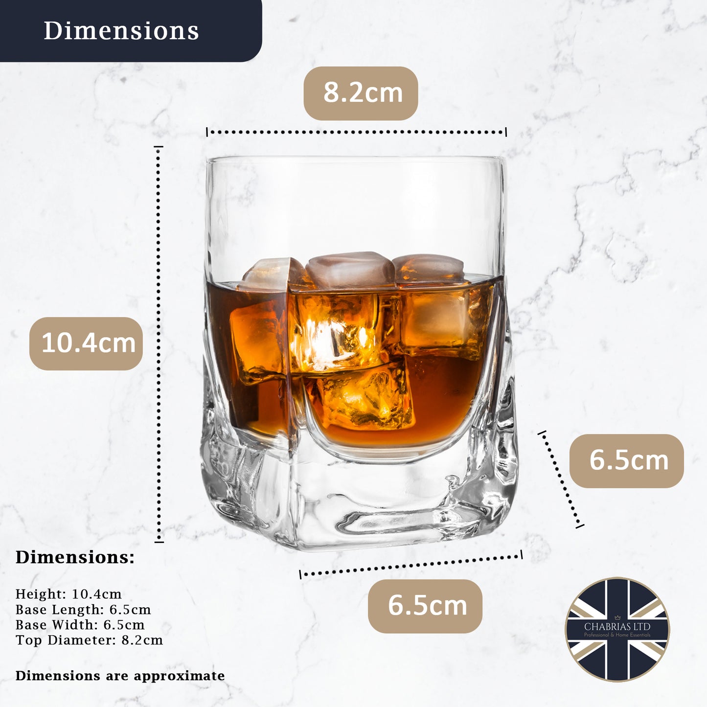 Deluxe Heavy Base Tumbler 330ml (4 Pack) - Premium Glasses from Chabrias Ltd - Just £29.99! Shop now at Chabrias Ltd