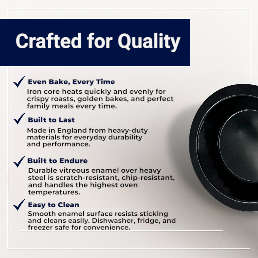Vitreous Enamel Pie Dish, 6.75 Inch (2 piece) - Premium Kitchen from Chabrias Ltd - Just £12.99! Shop now at Chabrias Ltd