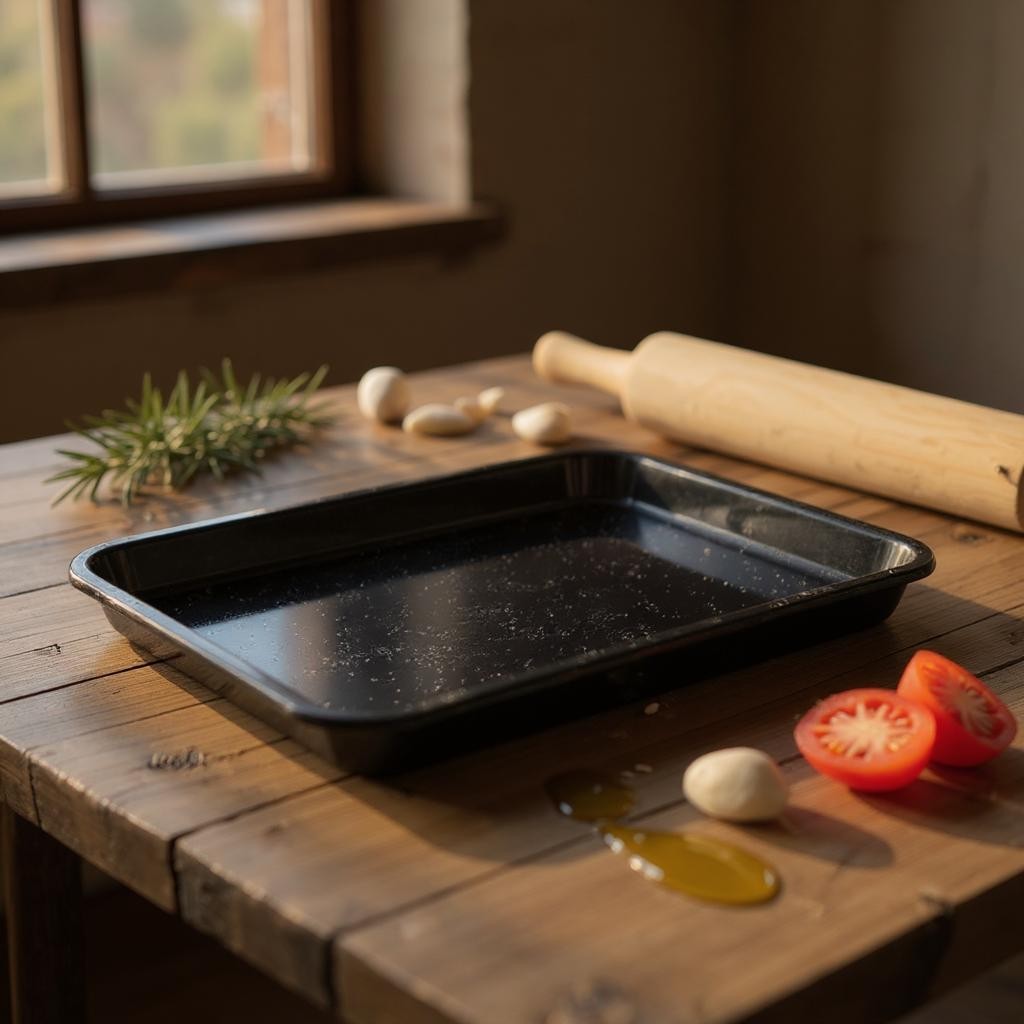 Vitreous Enamel Oven Baking Tray, 35cm - Premium Home from Chabrias Ltd - Just £9.99! Shop now at Chabrias Ltd