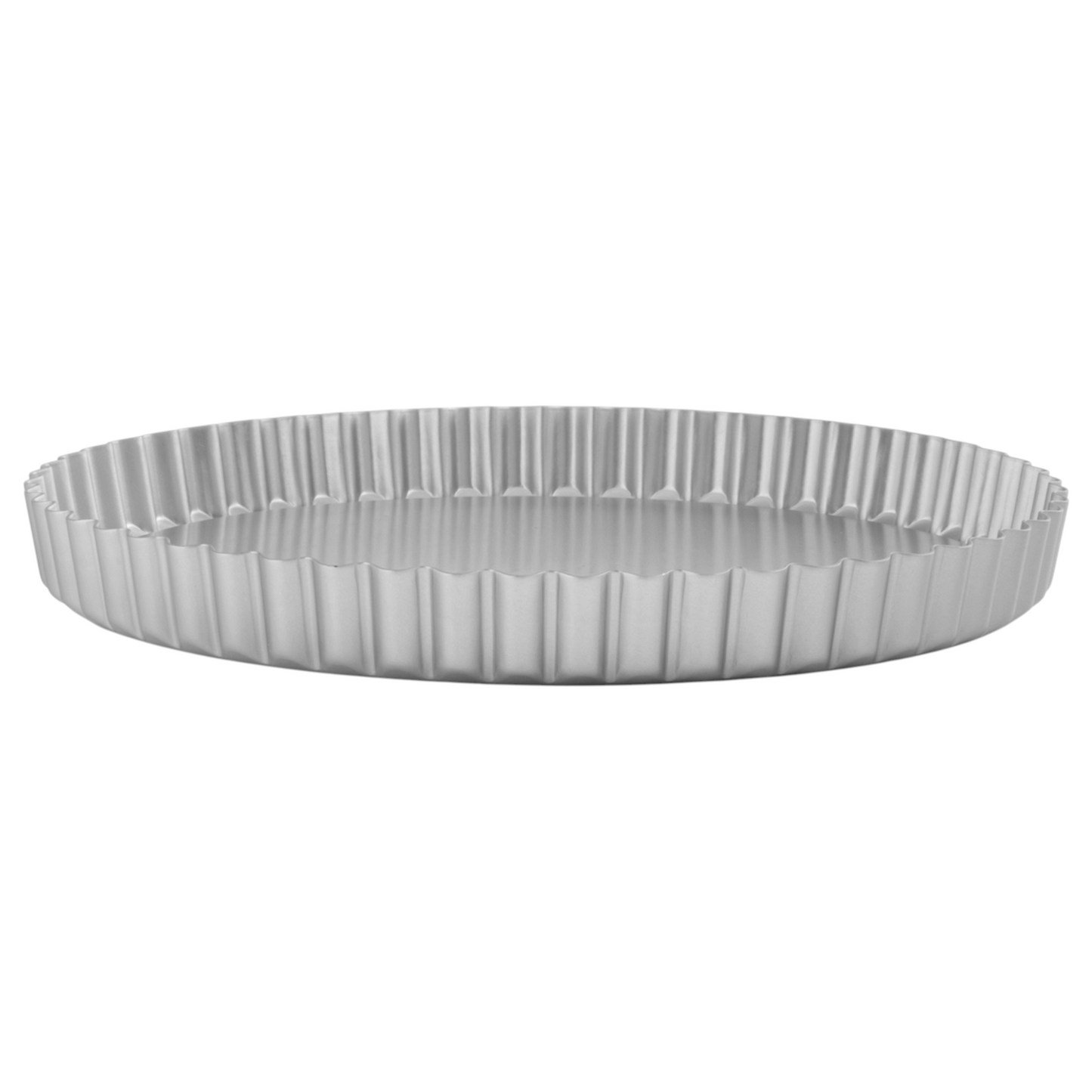 Silver Anodised Loose Base Fluted Flan Tin – 12" – Made in England - Premium Kitchen from Mermaid - Just £25.99! Shop now at Chabrias Ltd