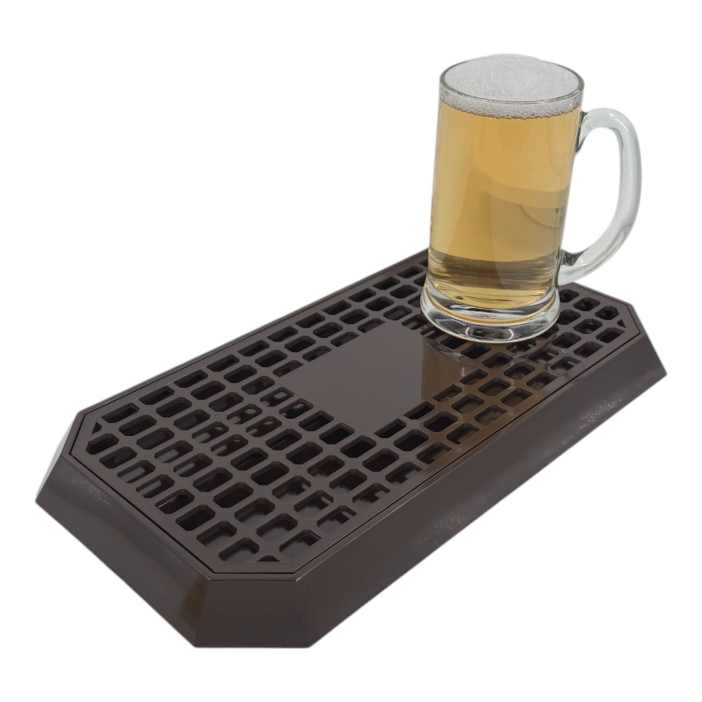 Octagonal Plastic Ice Bucket &Drip Tray Brown - Premium Home from Chabrias Ltd - Just £19.99! Shop now at Chabrias Ltd