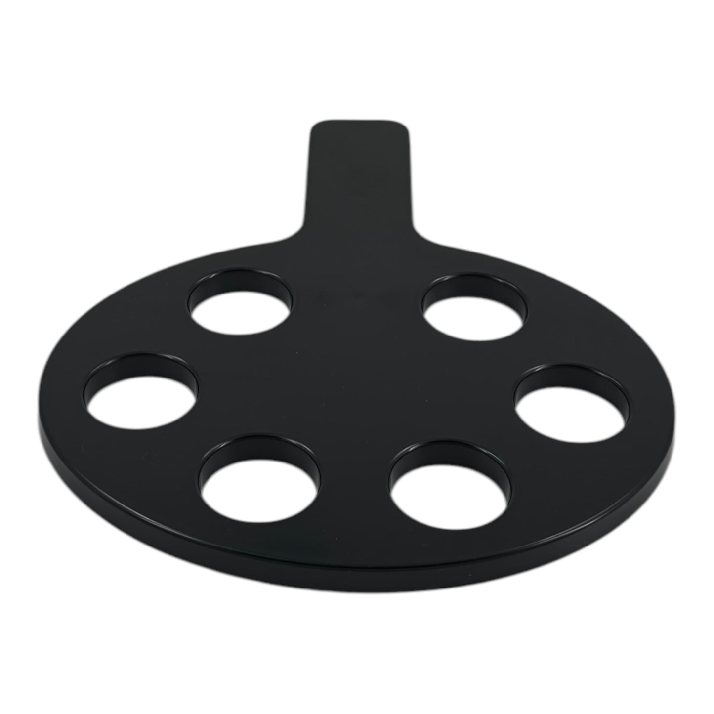 6-Hole Black Shot Glass Holder, With 6 Clear Shot Glasses - Premium Kitchen from Chabrias Ltd - Just £9.99! Shop now at Chabrias Ltd