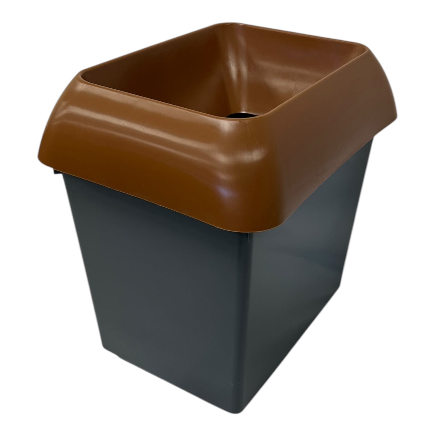 30 Litre Recycling Bin With Brown Lid & Kitchen Waste Sticker Included - Premium Bins from Chabrias Ltd - Just £22.49! Shop now at Chabrias Ltd