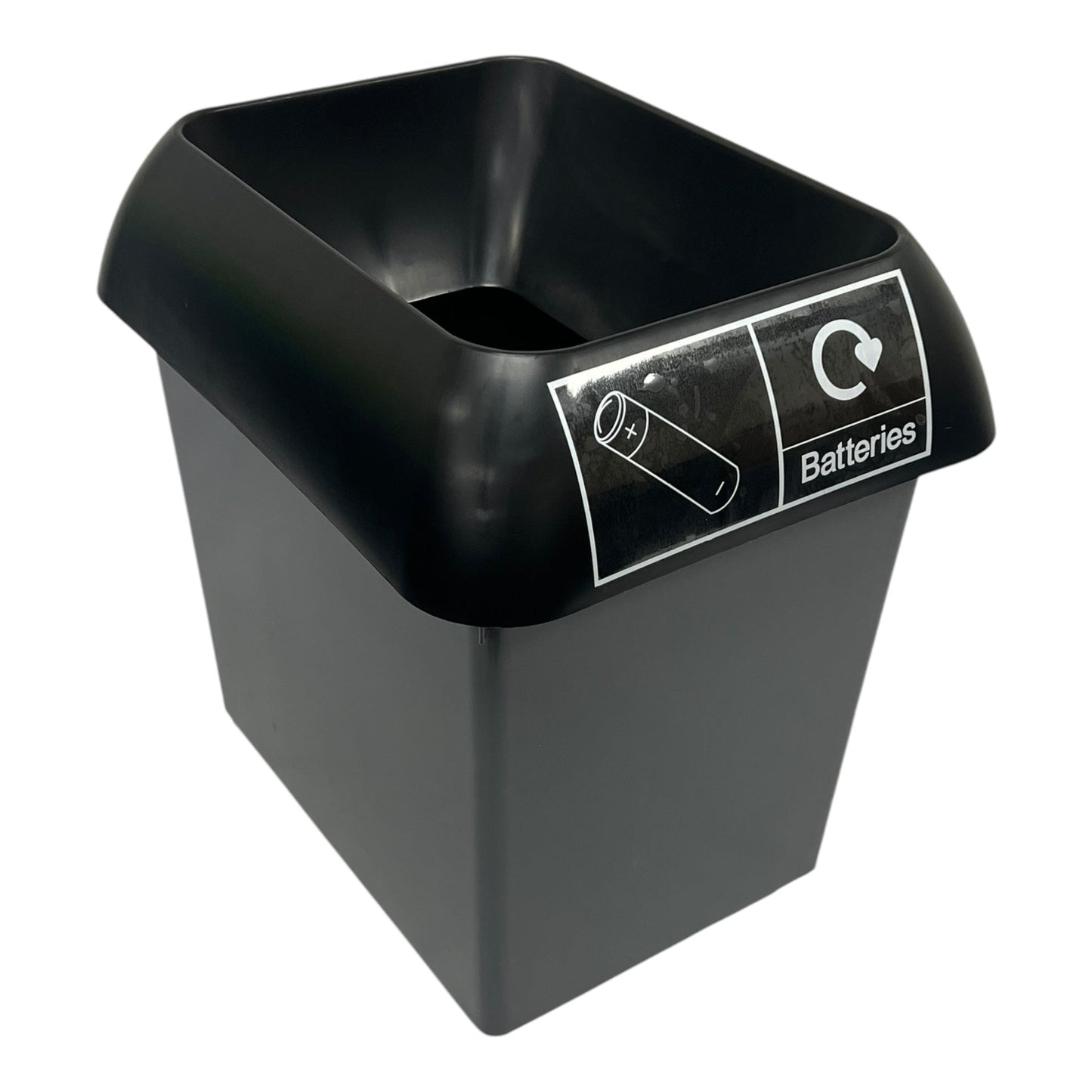 30 Litre Recycling Bin With Black Lid & Battery Sticker Included - Premium Bins from Chabrias Ltd - Just £22.49! Shop now at Chabrias Ltd