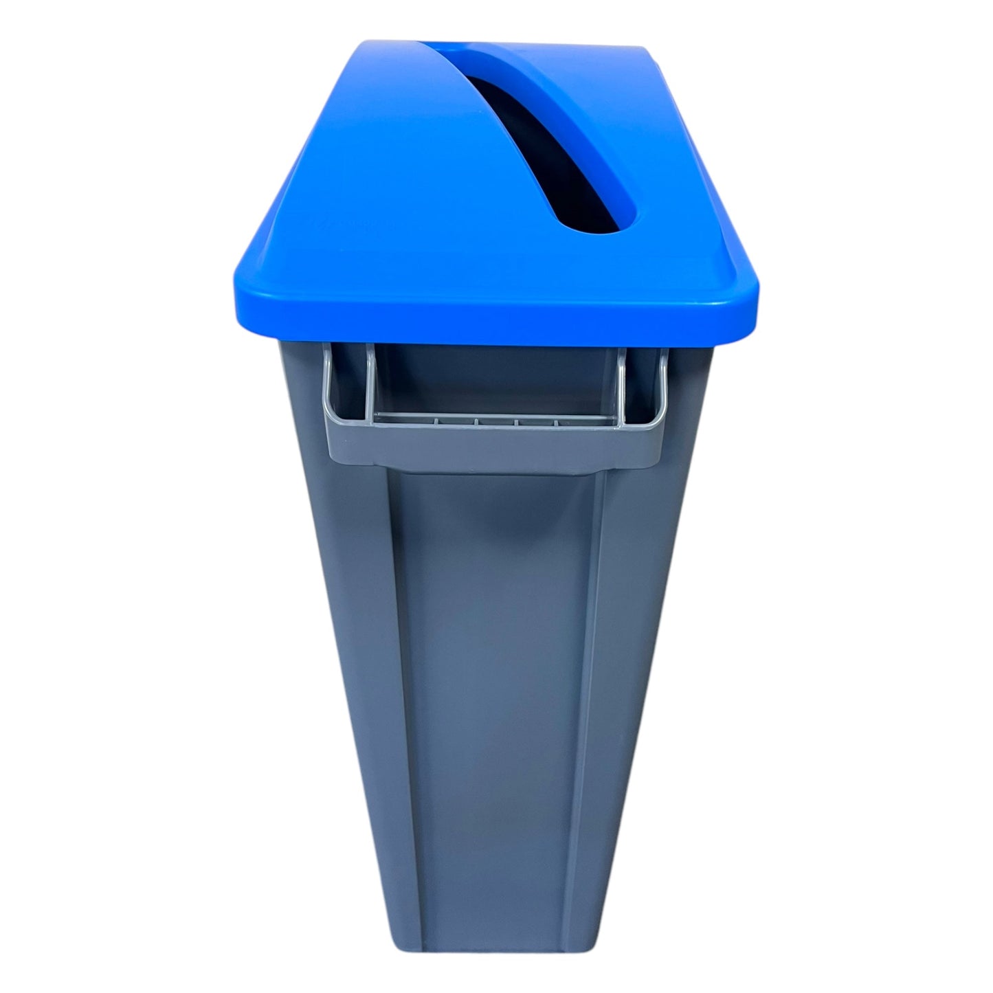 60 Litre Slim Bin Grey Base & Blue Paper Slot Lid - Premium Recycling Bin from Chabrias Ltd - Just £74.99! Shop now at Chabrias Ltd