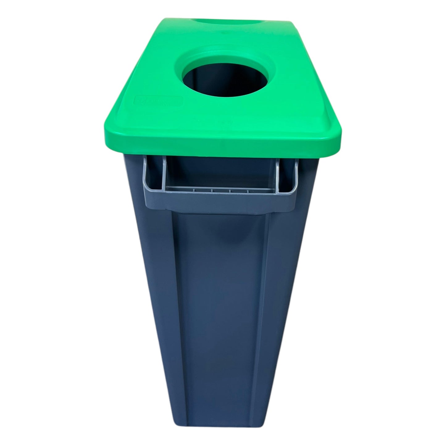 60 Litre Slim Bin Grey Base & 2 Hole Green Lid - Premium Recycling Bin from Chabrias Ltd - Just £74.99! Shop now at Chabrias Ltd