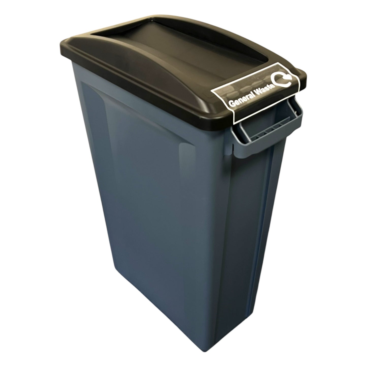 60 Litre Slim Bin, Grey Base & Black Swing Lid - Premium Recycling Bin from Chabrias Ltd - Just £74.99! Shop now at Chabrias Ltd