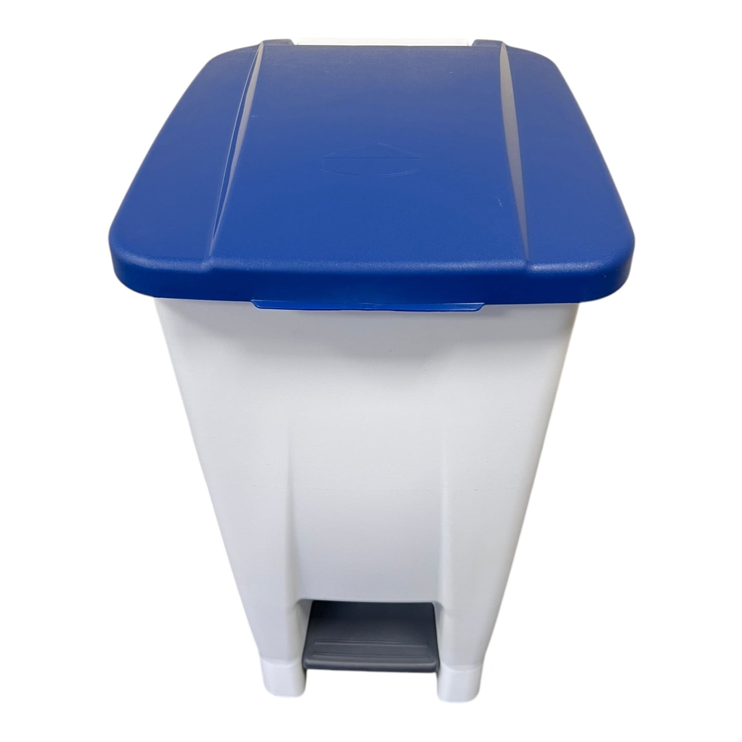Plastic Sack Holder, White Body With Blue Lid, Paper & Card Sticker Included, 60L - Premium Recycling Bin from Chabrias Ltd - Just £64.99! Shop now at Chabrias Ltd
